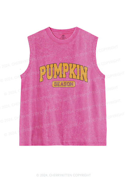 Halloween Pumpkin Season Y2K Washed Tank Cherrykitten