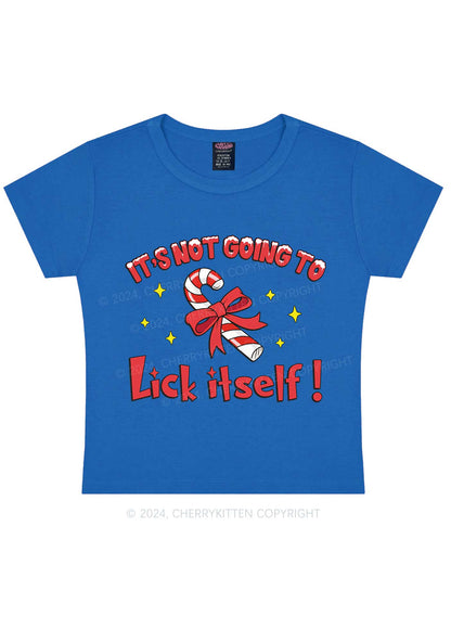 Christmas Lick Itself Y2K Baby Tee Cherrykitten