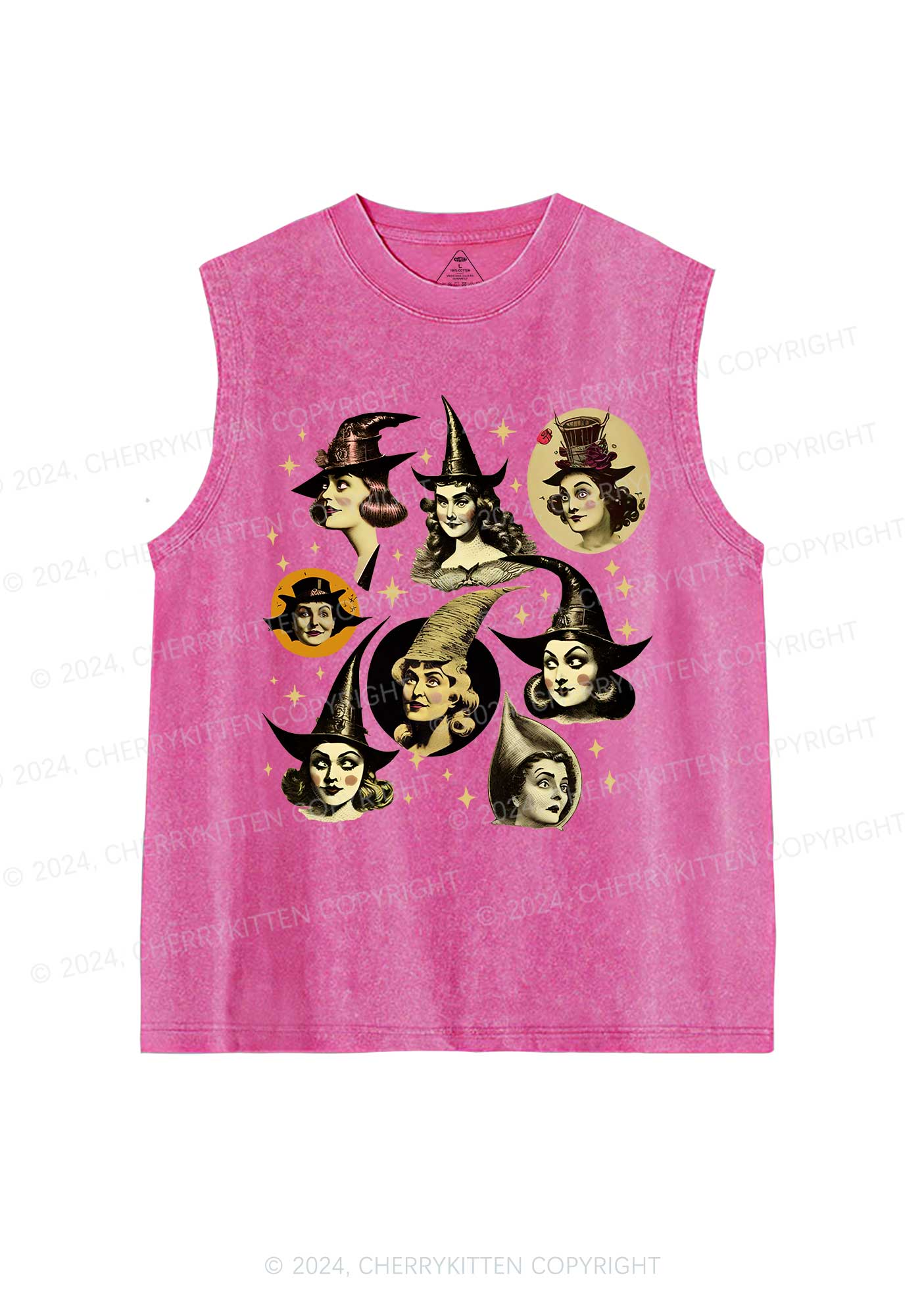 Halloween Witches Y2K Washed Tank Cherrykitten