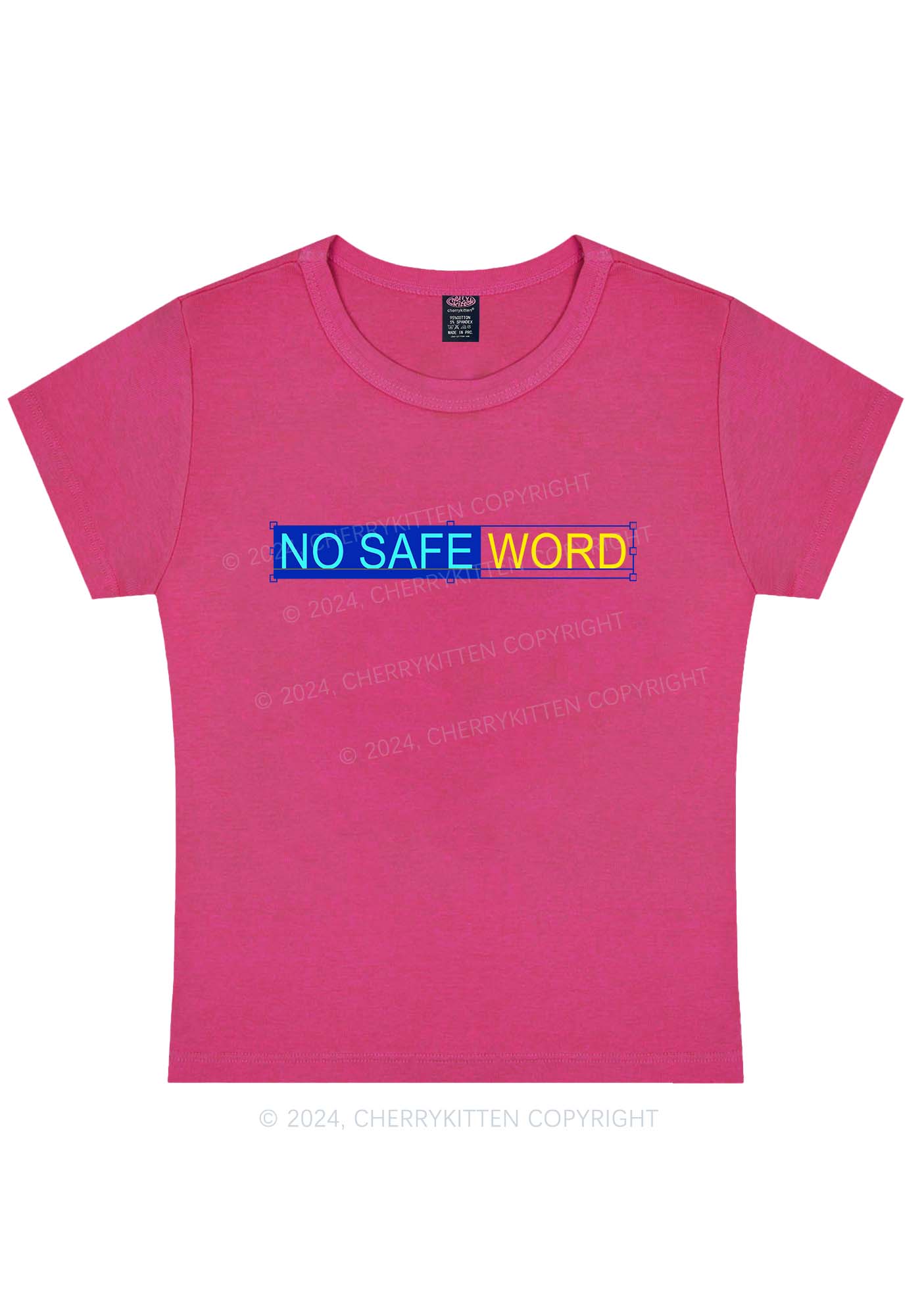 Curvy No Safe Word Y2K Baby Tee Cherrykitten