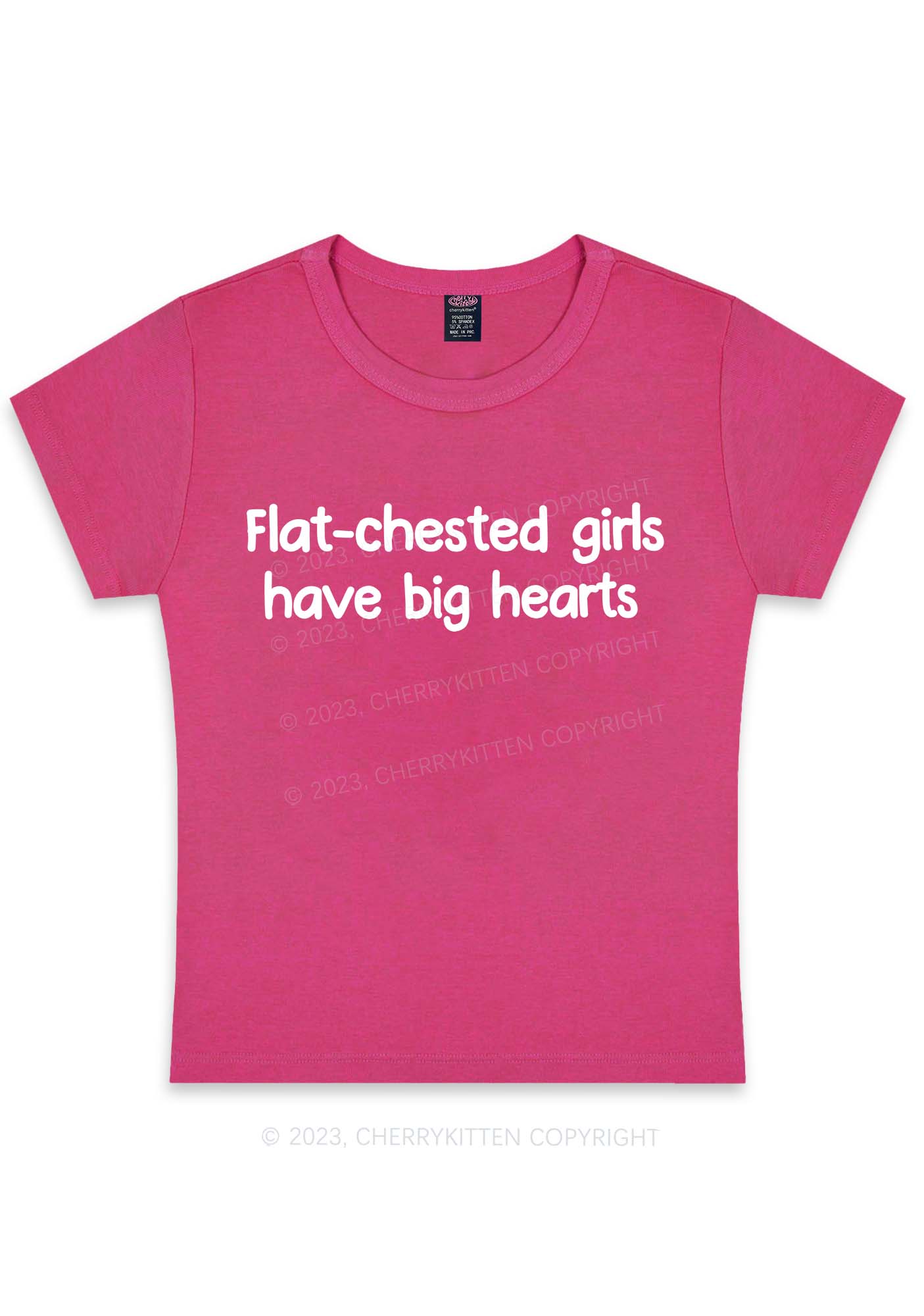 Curvy Flat Chested Girls Y2K Baby Tee Cherrykitten