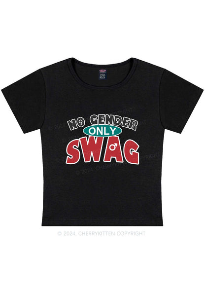 Curvy No Gender Only Swag Y2K Baby Tee Cherrykitten