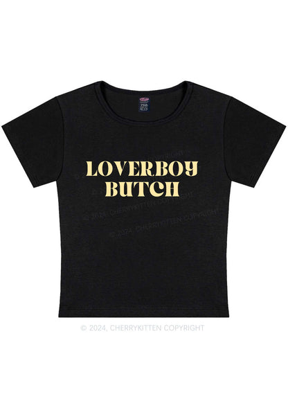 Curvy Loverboy Butch Y2K Baby Tee Cherrykitten