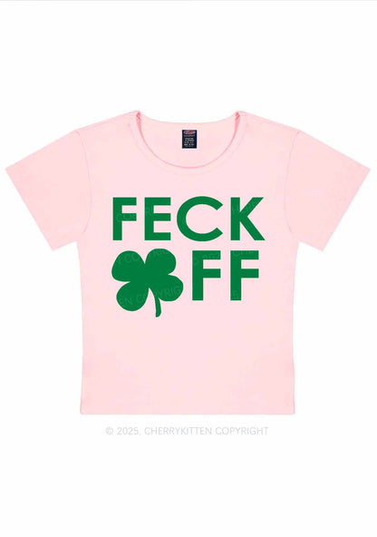 Feck Off St Patricks Y2K Baby Tee Cherrykitten