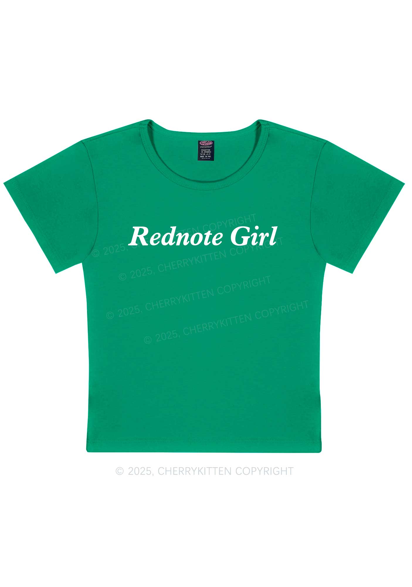 Rednote Girl Y2K Baby Tee Cherrykitten