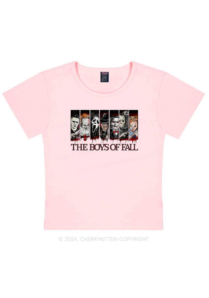 Halloween Fall Boys Y2K Baby Tee Cherrykitten