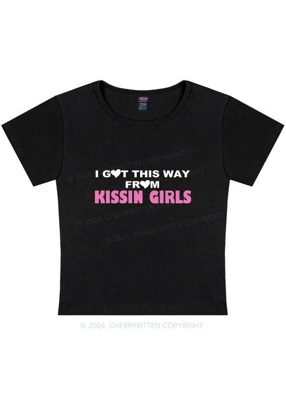 Curvy Kissin Girls Y2K Baby Tee Cherrykitten