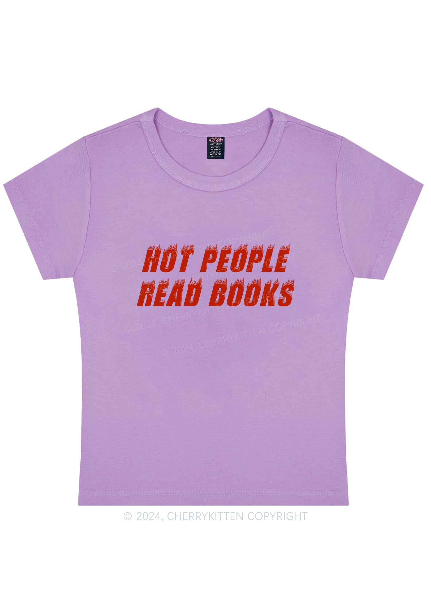 Curvy Hot People Read Books Y2K Baby Tee Cherrykitten