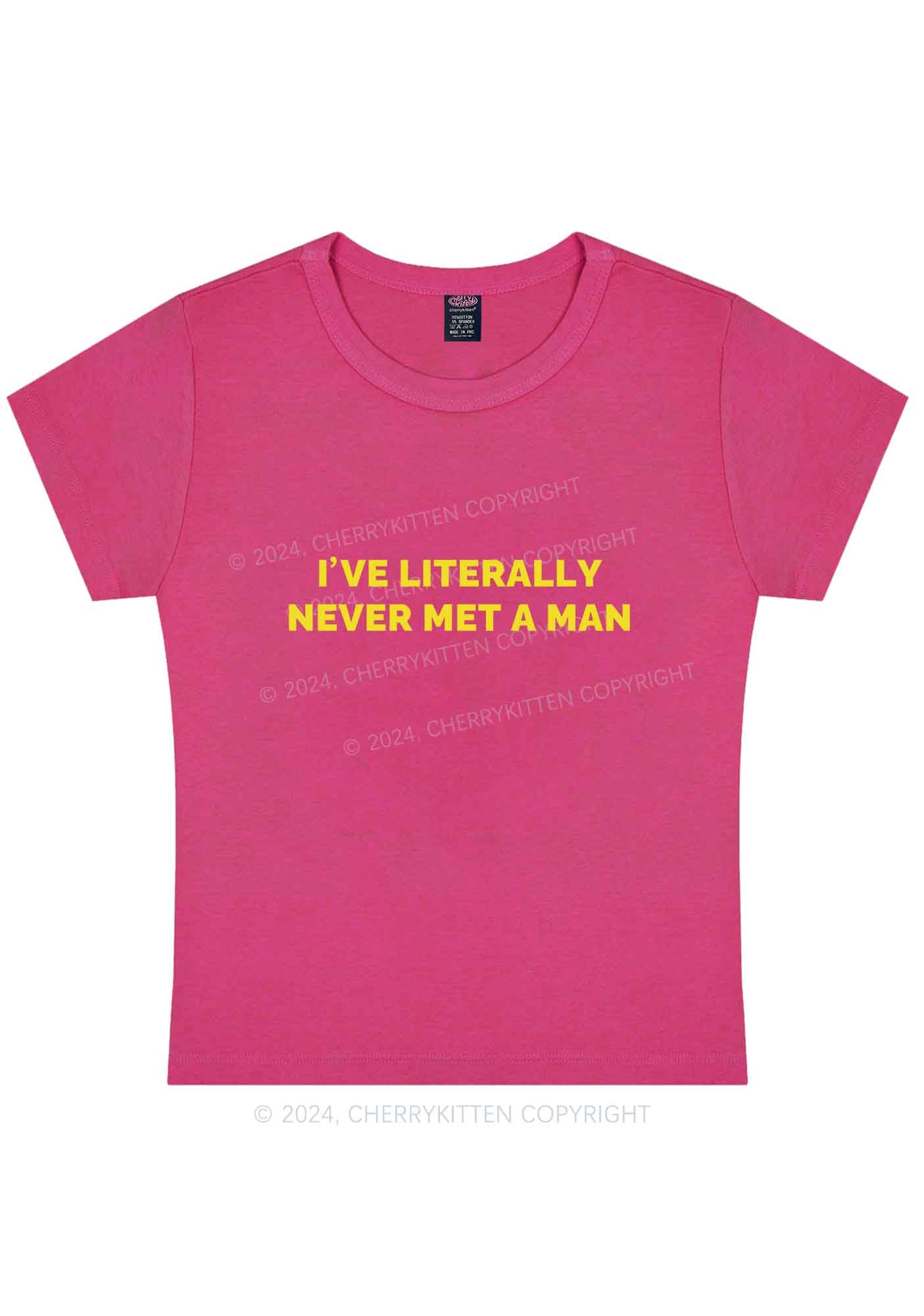 Curvy Never Met A Man Y2K Baby Tee Cherrykitten