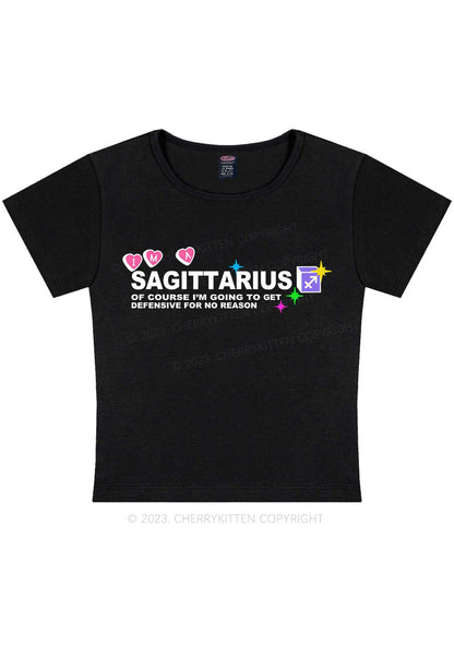 Curvy I'm A Sagittarius Y2K Baby Tee Cherrykitten