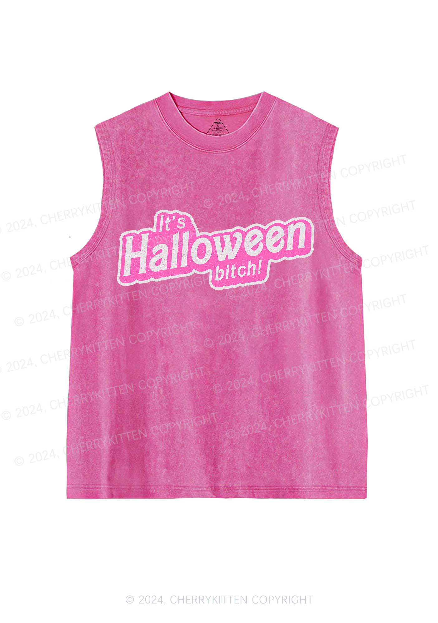 Its Halloween Bxxch Y2K Washed Tank Cherrykitten