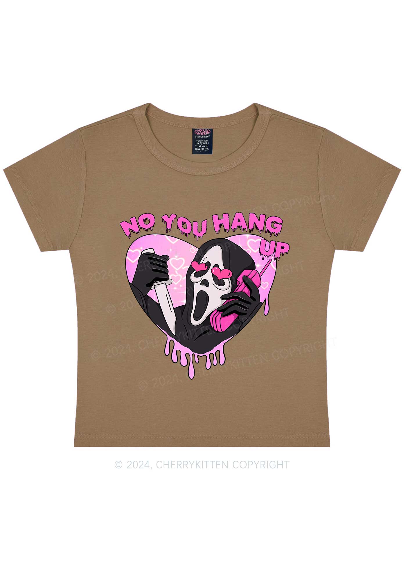 No You Hang Up Y2K Valentine's Day Baby Tee Cherrykitten