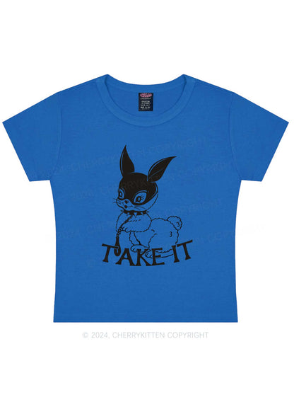 Take It Bunny Y2K Baby Tee Cherrykitten