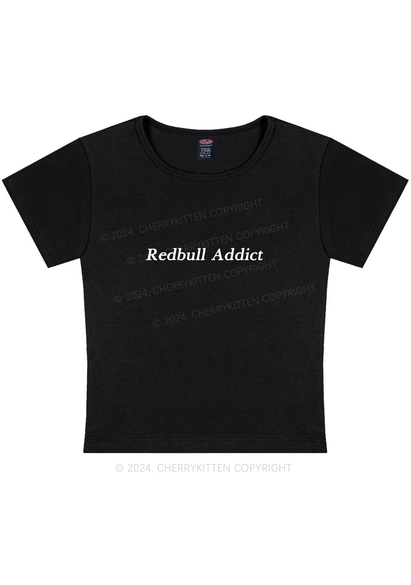 Redbull Addict Y2K Baby Tee Cherrykitten