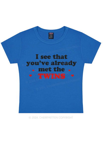 You've Already Met The Twins Y2K Baby Tee Cherrykitten