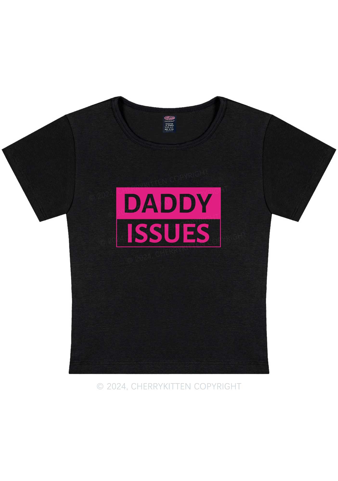 Curvy It's Daddy Issues Y2K Baby Tee Cherrykitten