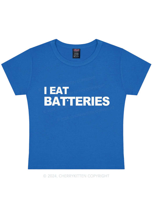 I Eat Batteries Y2K Baby Tee Cherrykitten