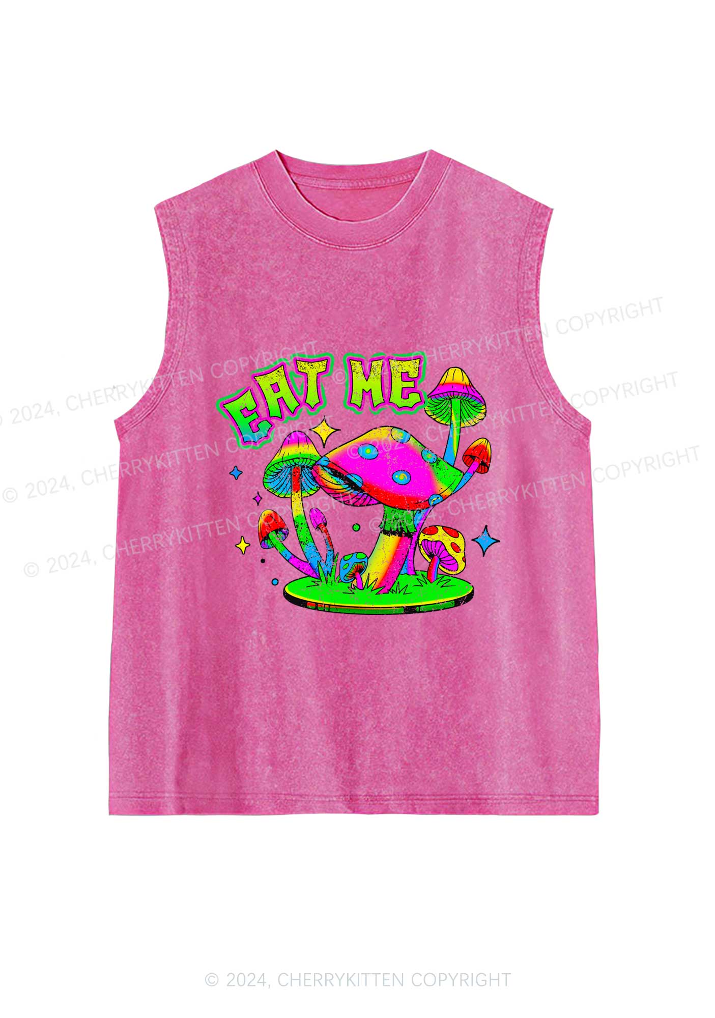 Eat Me Mushroom Y2K Washed Tank Cherrykitten