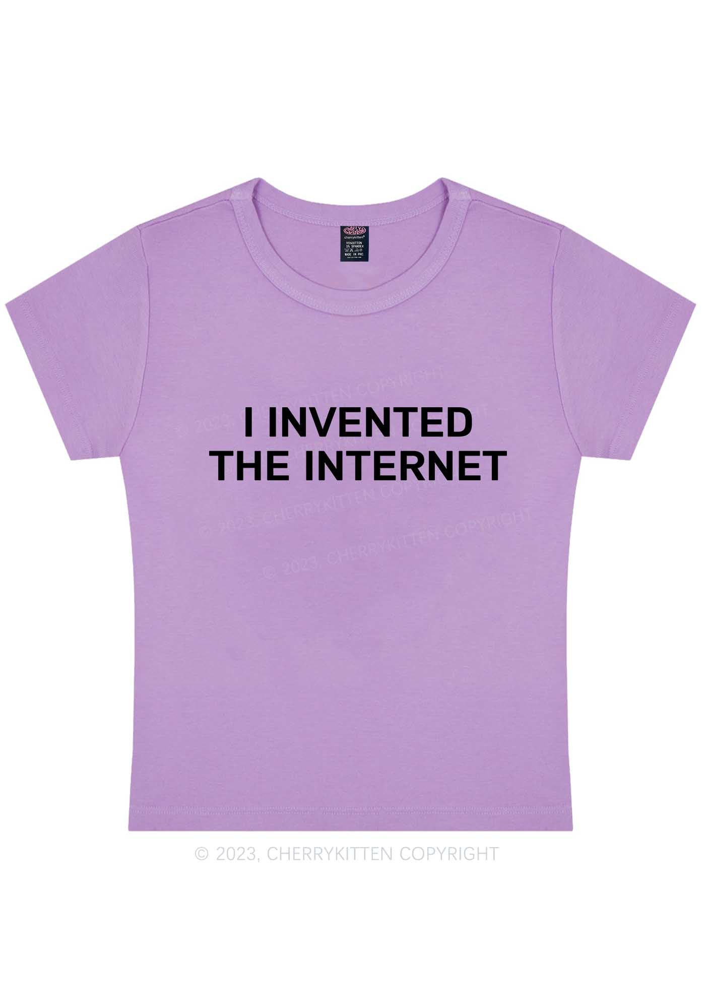 Curvy Invented Internet Y2K Baby Tee Cherrykitten