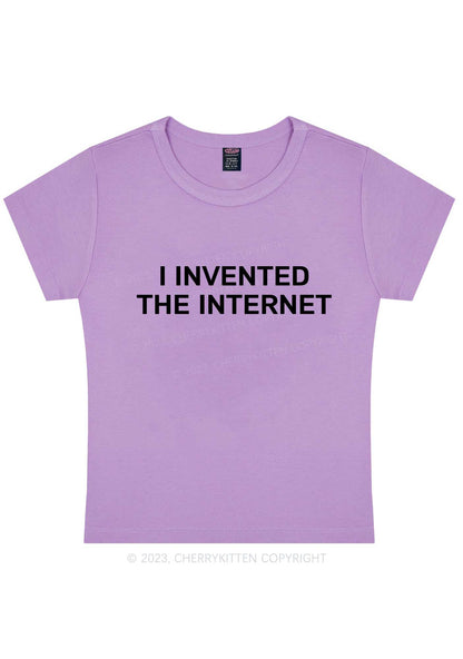 Curvy Invented Internet Y2K Baby Tee Cherrykitten