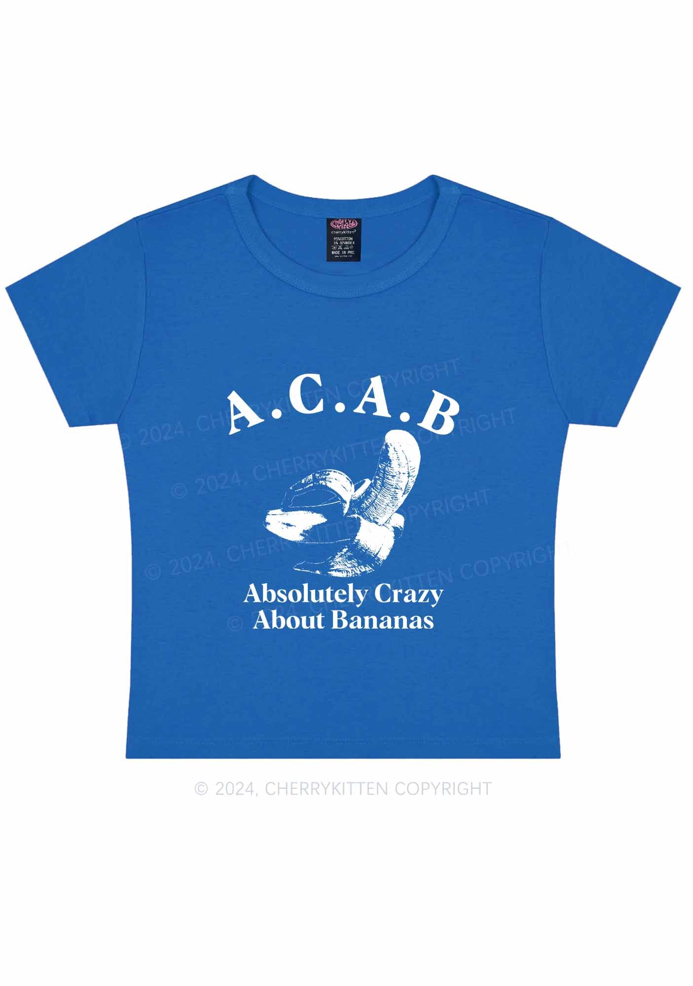 Absolutely Crazy Bananas Y2K Baby Tee Cherrykitten