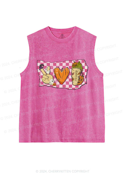 Halloween Pumpkin Juice Y2K Washed Tank Cherrykitten