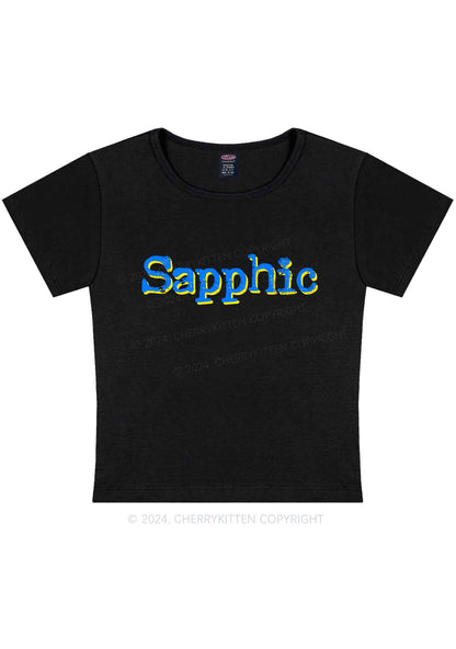 Sapphic Y2K Baby Tee Cherrykitten