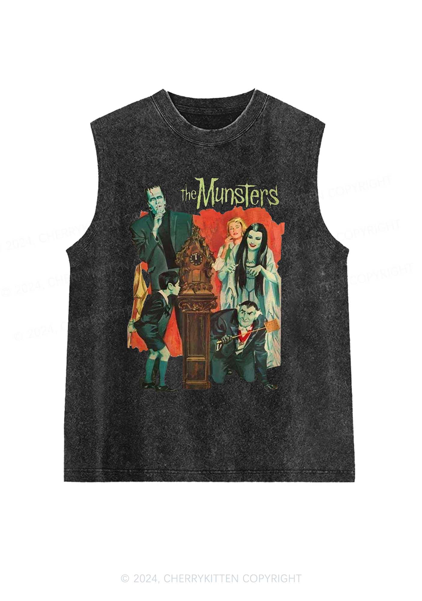 Halloween The Munsters Y2K Washed Tank Cherrykitten