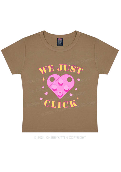 We Just Click Y2K Valentine's Day Baby Tee Cherrykitten