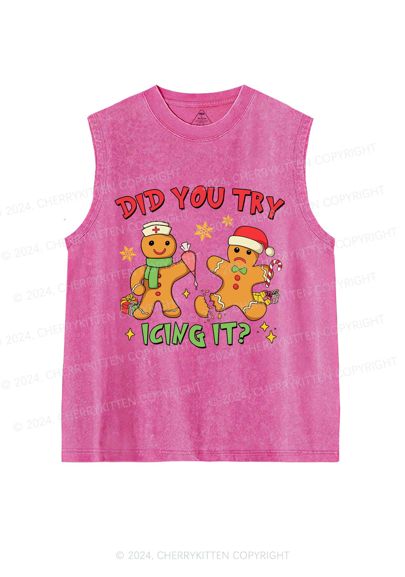 Christmas Icing It Y2K Washed Tank Cherrykitten