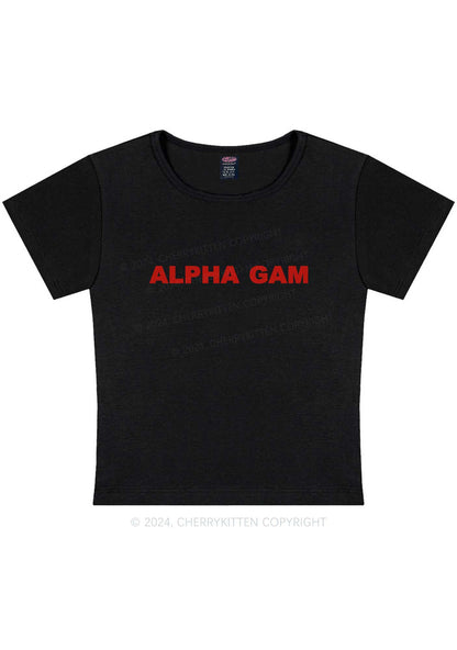 Curvy Alpha Gam Y2K Baby Tee Cherrykitten