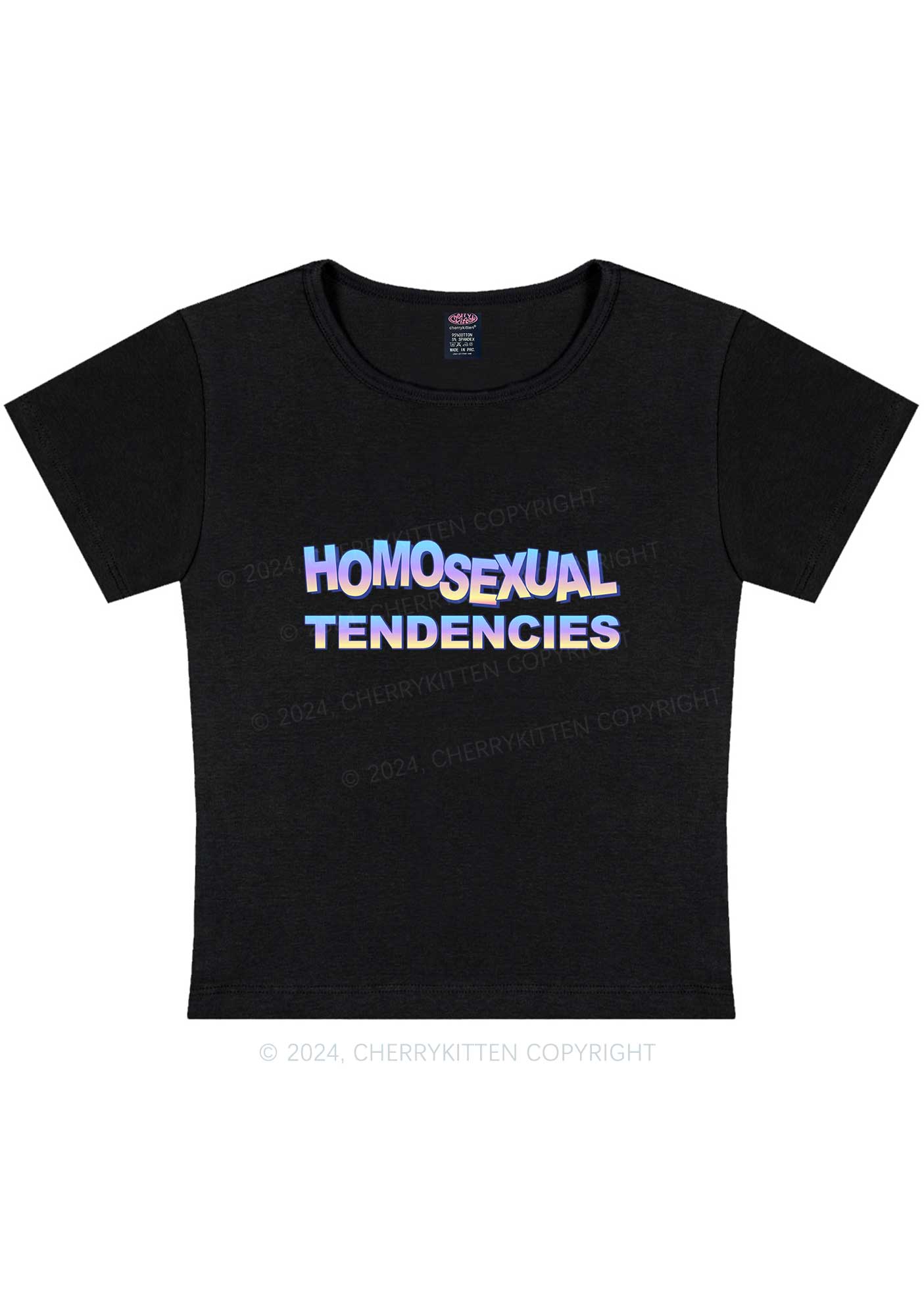 Homosexual Tendencies Y2K Baby Tee Cherrykitten