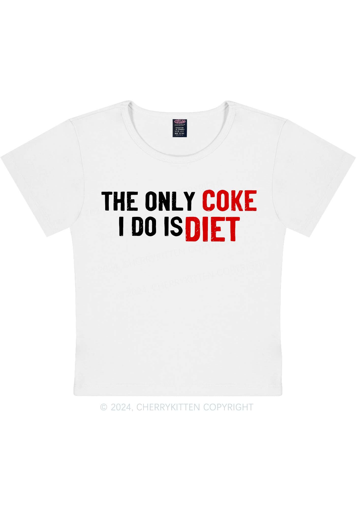 Coke Diet Y2K Baby Tee Cherrykitten