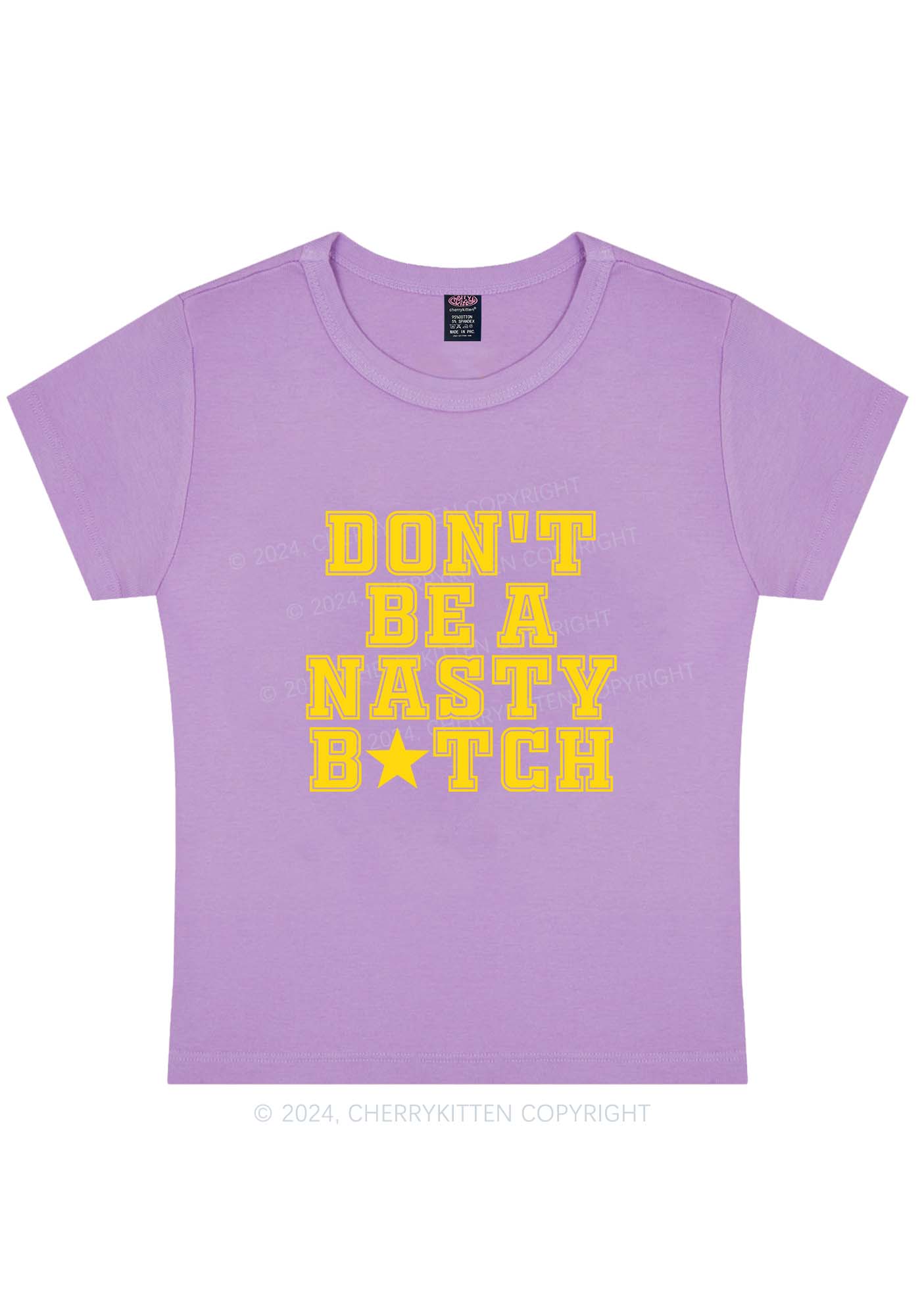 Curvy Nasty Bxxch Y2K Baby Tee Cherrykitten