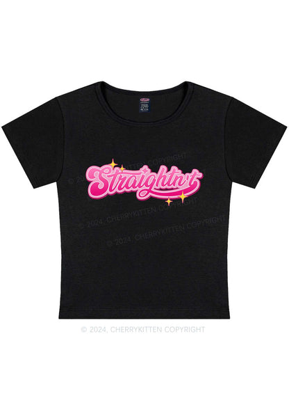 Curvy Straightn't Y2K Baby Tee Cherrykitten