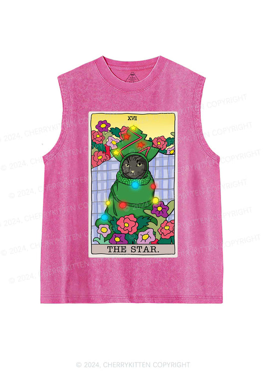 The Star Cat Y2K Washed Tank Cherrykitten