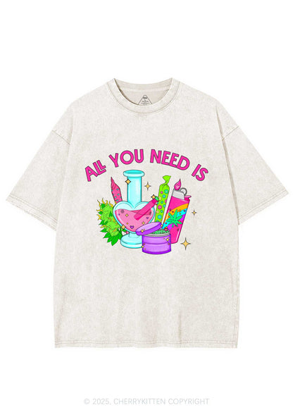 All You Need Is Y2K Washed Tee Cherrykitten