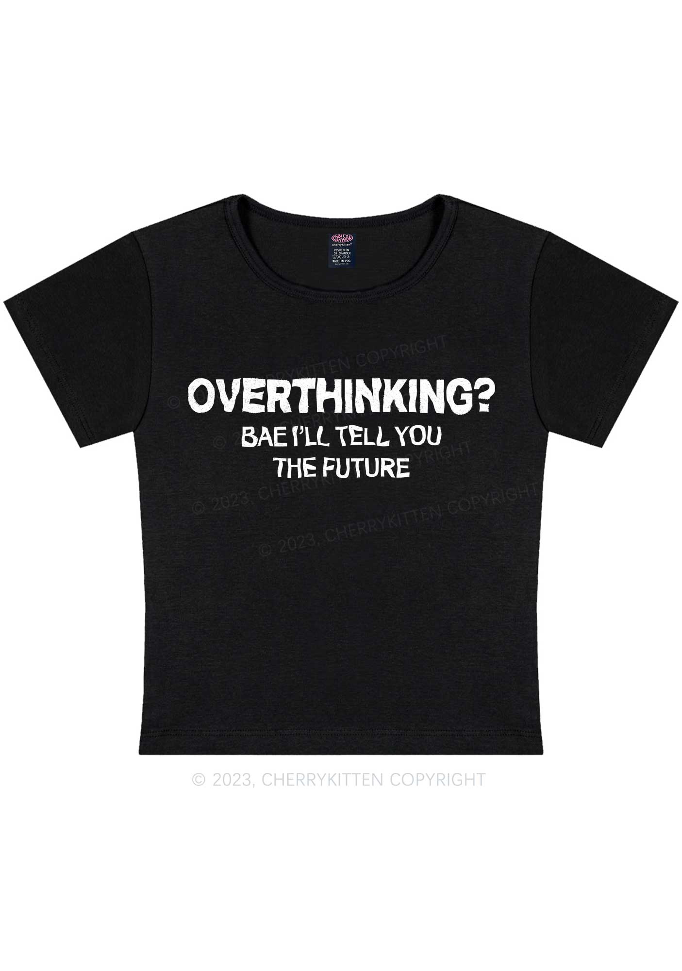 Curvy Overthinking Future Y2K Baby Tee Cherrykitten