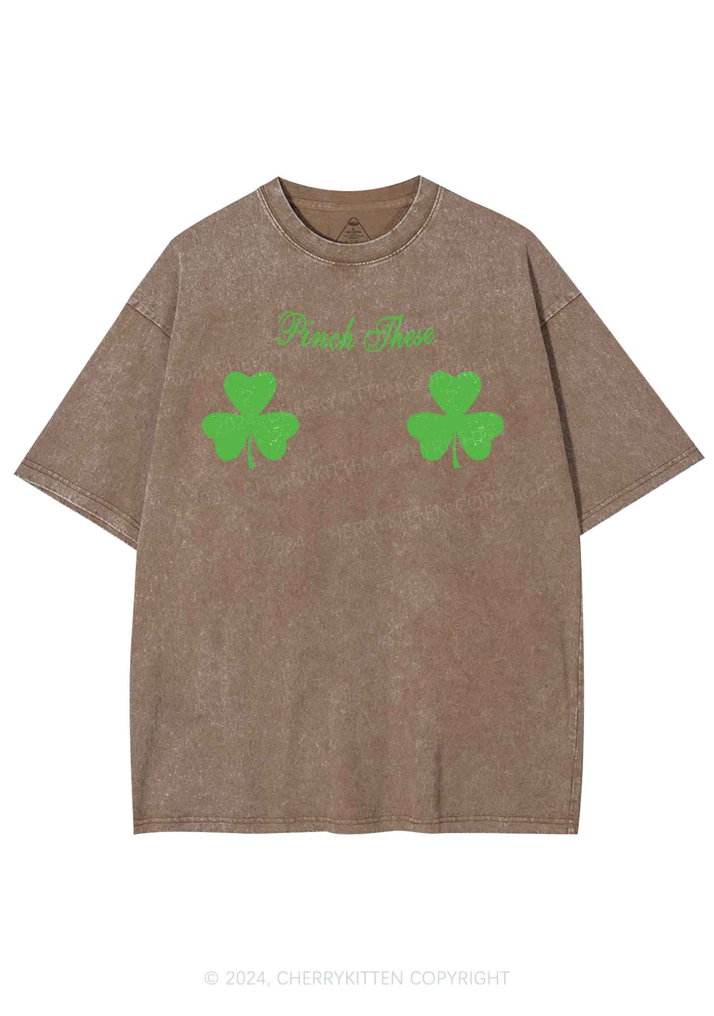 Pinch These St Patricks Y2K Washed Tee Cherrykitten