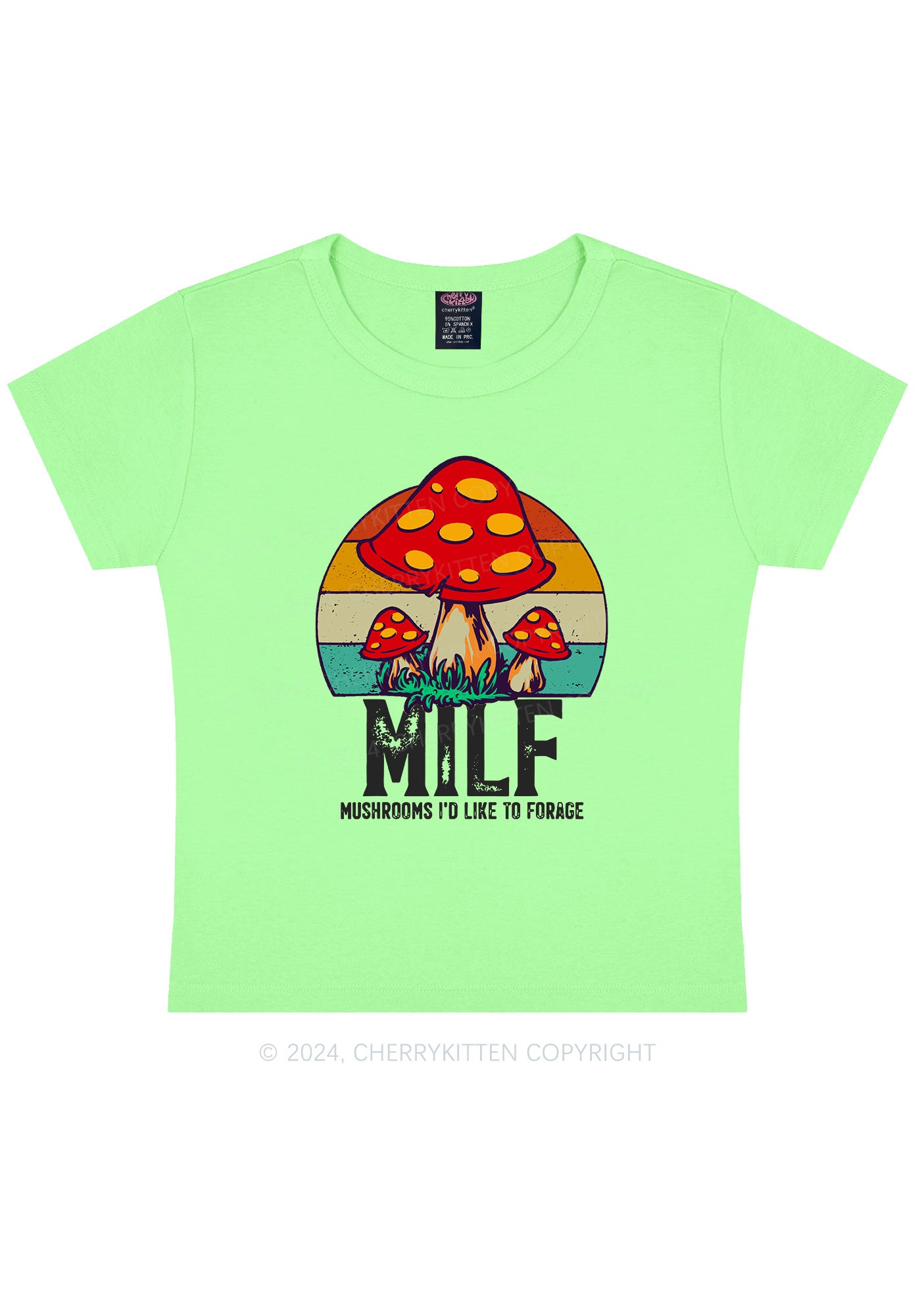 Mxxf Mushrooms Y2K Baby Tee Cherrykitten