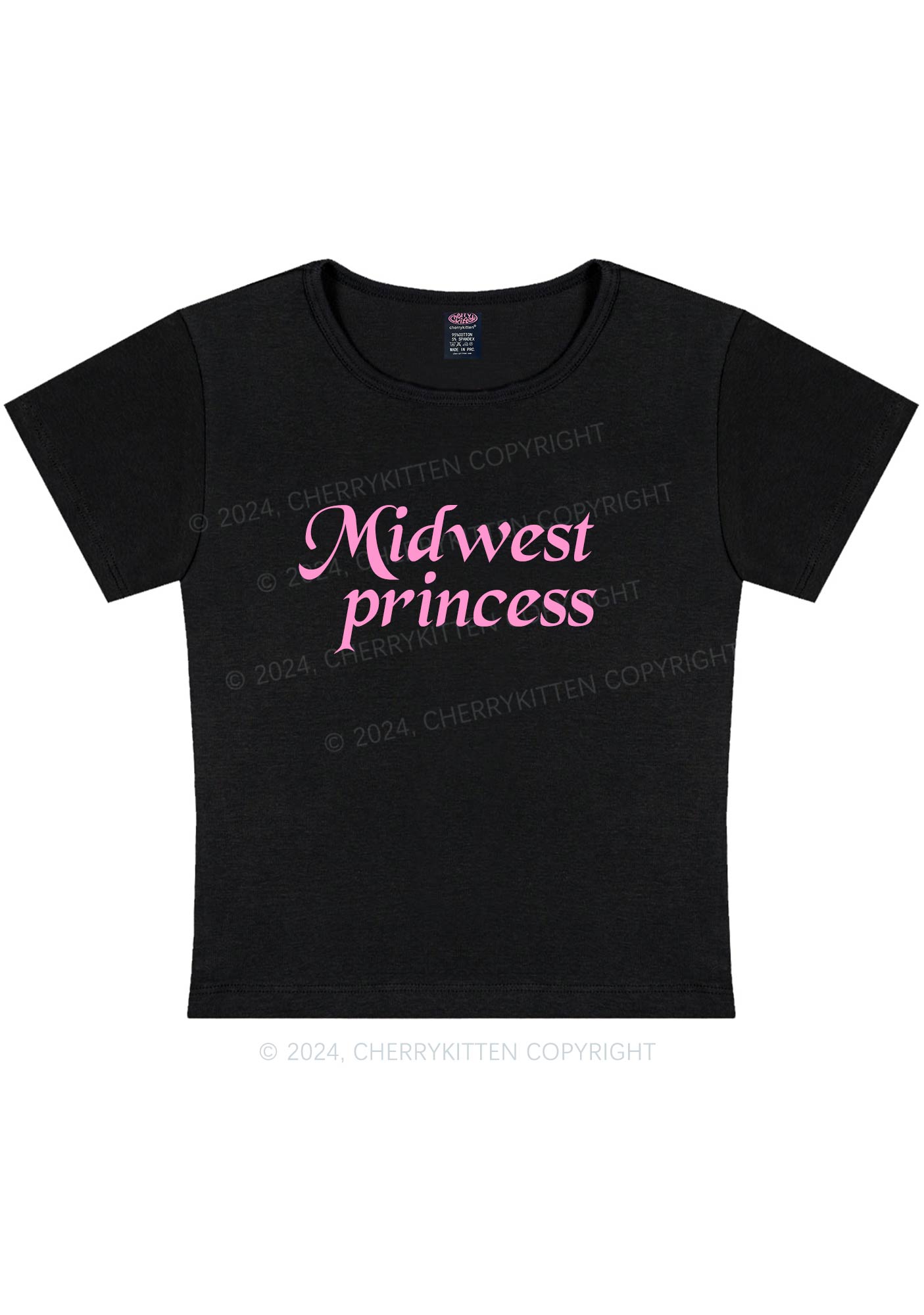 Midwest Princess Y2K Baby Tee Cherrykitten