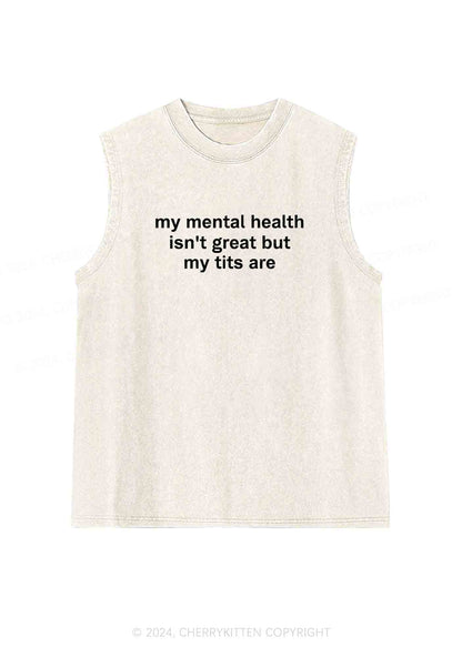 My Mental Health Isn't Great Y2K Washed Tank Cherrykitten