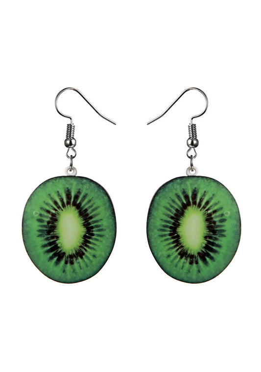 Acrylic Kiwi Y2K Earrings Cherrykitten