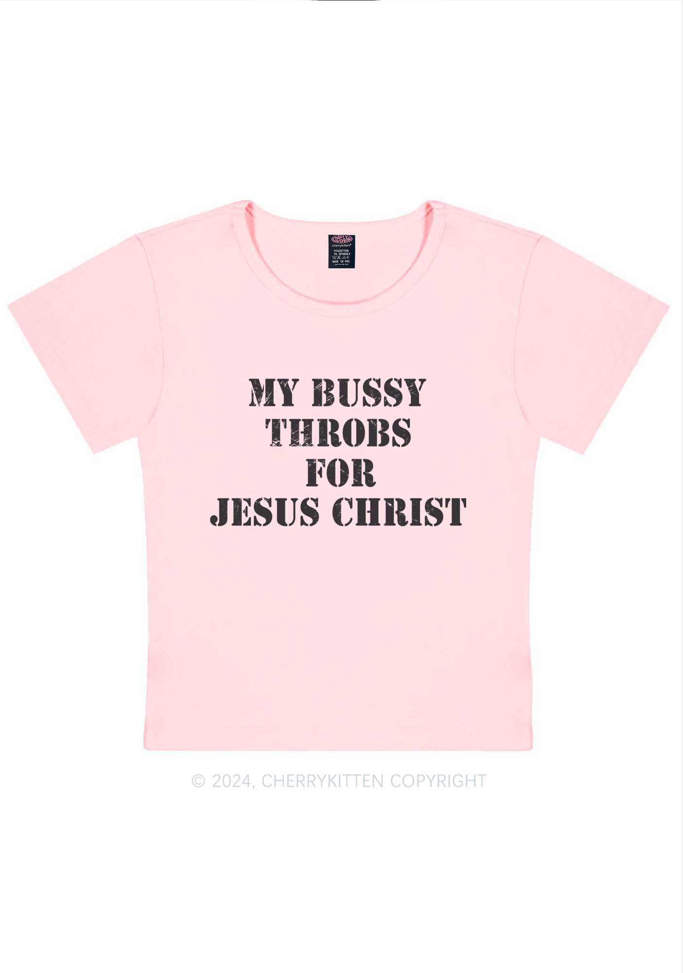 Throb For Jesus Y2K Baby Tee Cherrykitten