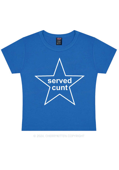 Served Cxxt Star Y2K Baby Tee Cherrykitten