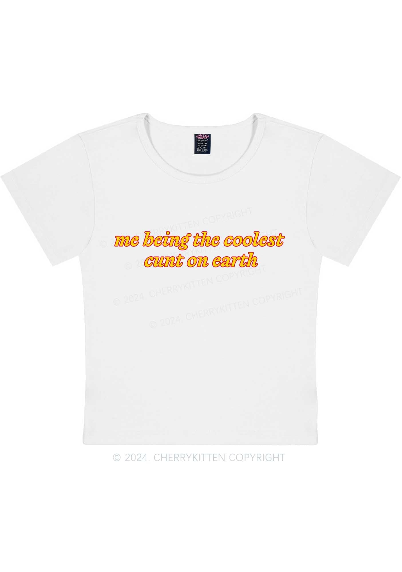 Coolest Cxnt On Earth Y2K Baby Tee Cherrykitten