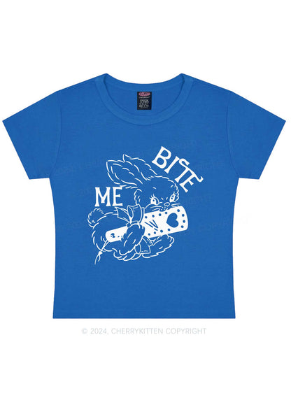 Bite Me Bunny Y2K Baby Tee Cherrykitten