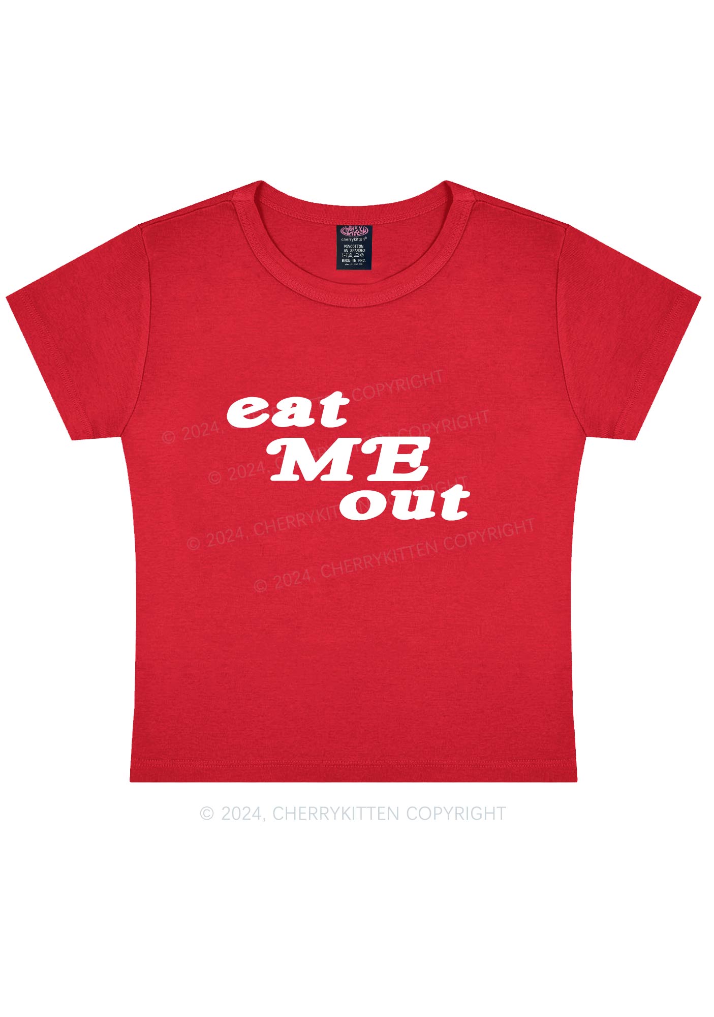 Eat Me Out Y2K Baby Tee Cherrykitten