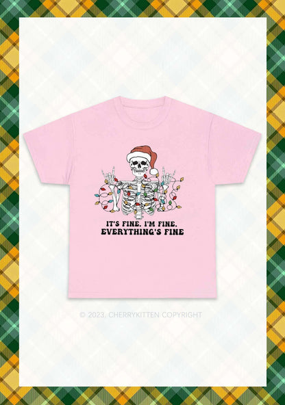 Everything's Fine Christmas Chunky Shirt Cherrykitten