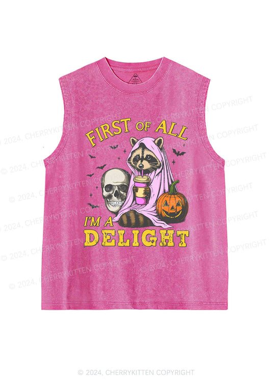 Halloween Im a Delight Y2K Washed Tank Cherrykitten